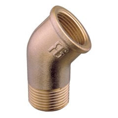 Brass Compact Elbow Male/Female 45 Degree